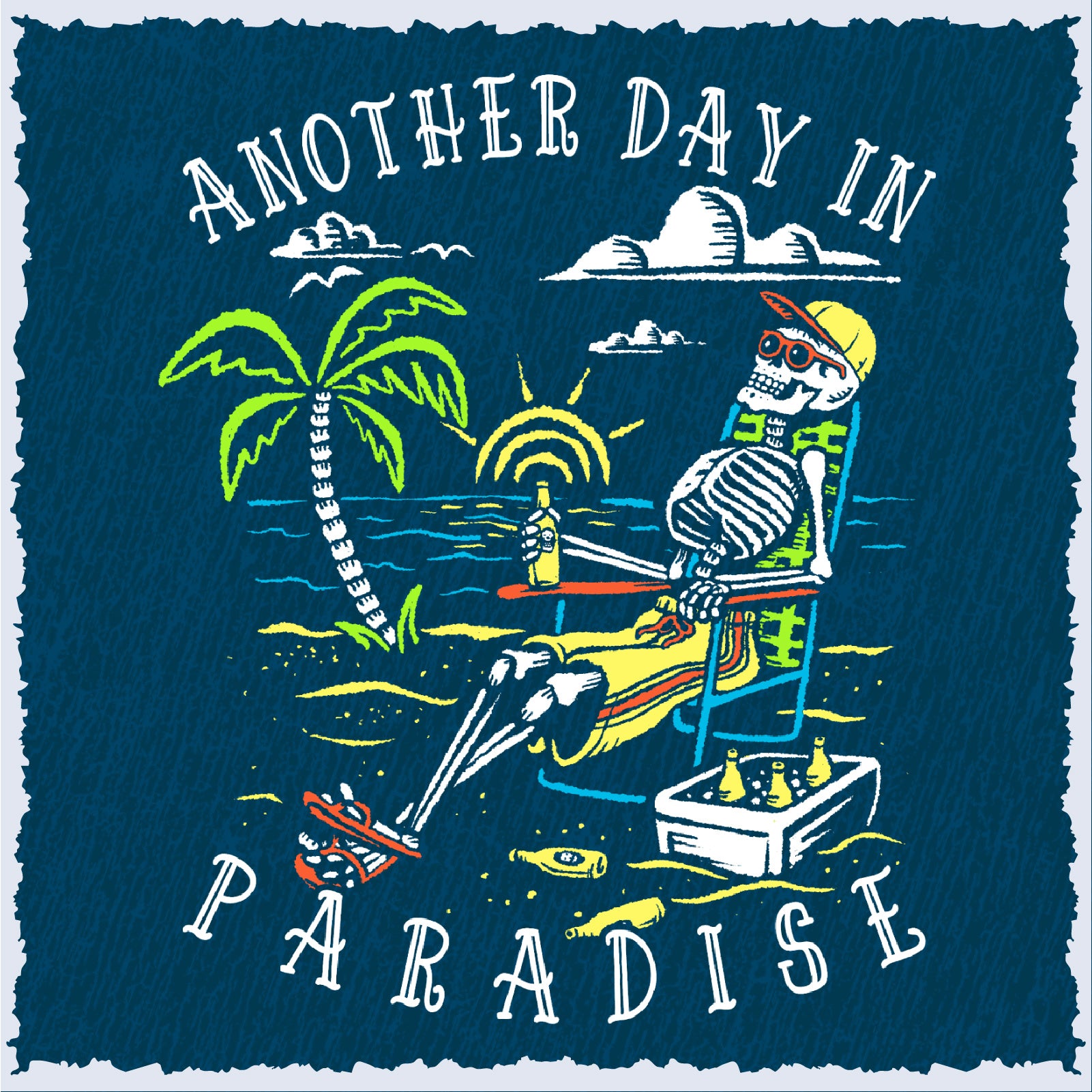 Salty Bones Another Day In Paradise Tropical Beach T-Shirt