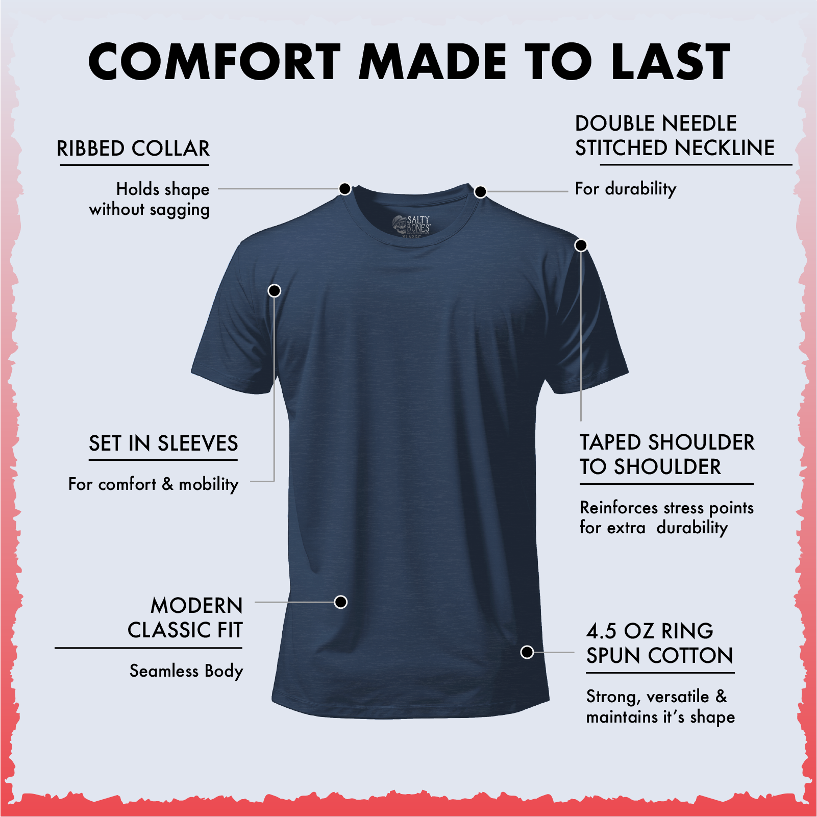 Salty Bones No Brakes No Regrets Mountain Bike Cycling T-Shirt