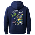 Salty Bones Another Day in Paradise Tropical Beach Premium Blend Ringspun Graphic Hooded Sweatshirt, Printed in USA