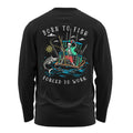 Salty Bones Born to Fish Forced to Work Fishing Boat Long Sleeve T-Shirt