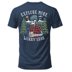 Explore More Worry Less Camping Hiking Graphic T-Shirt