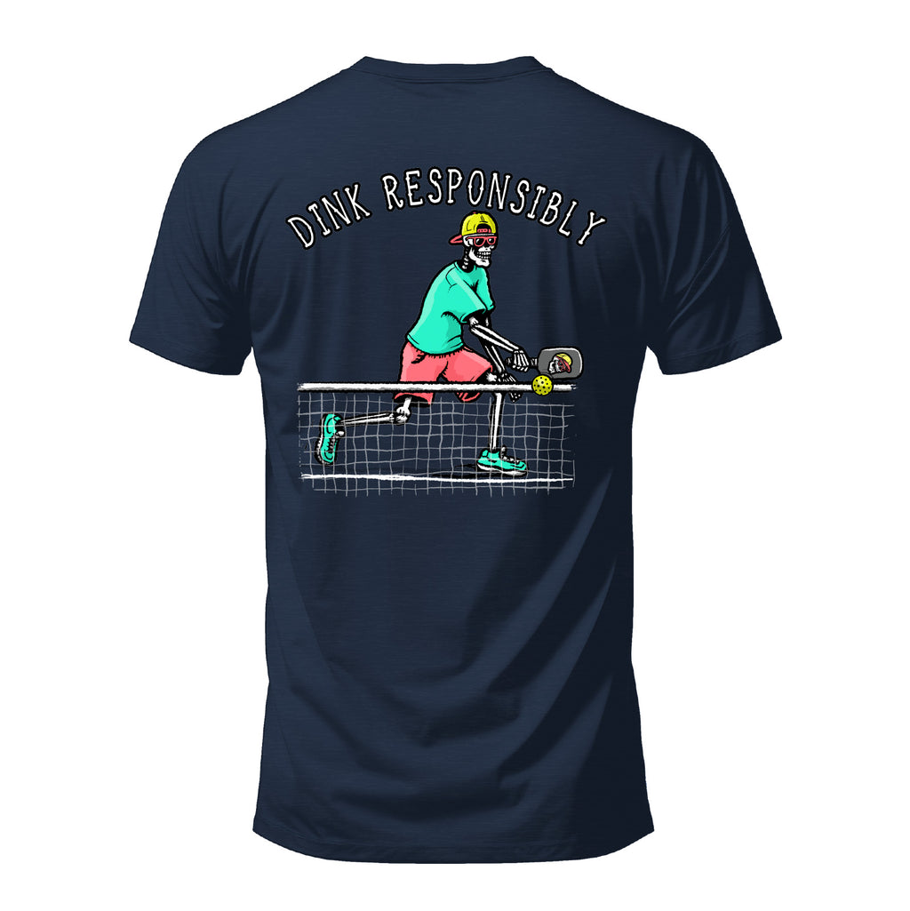 Salty Bones Dink Responsibly Pickleball Graphic T-Shirt