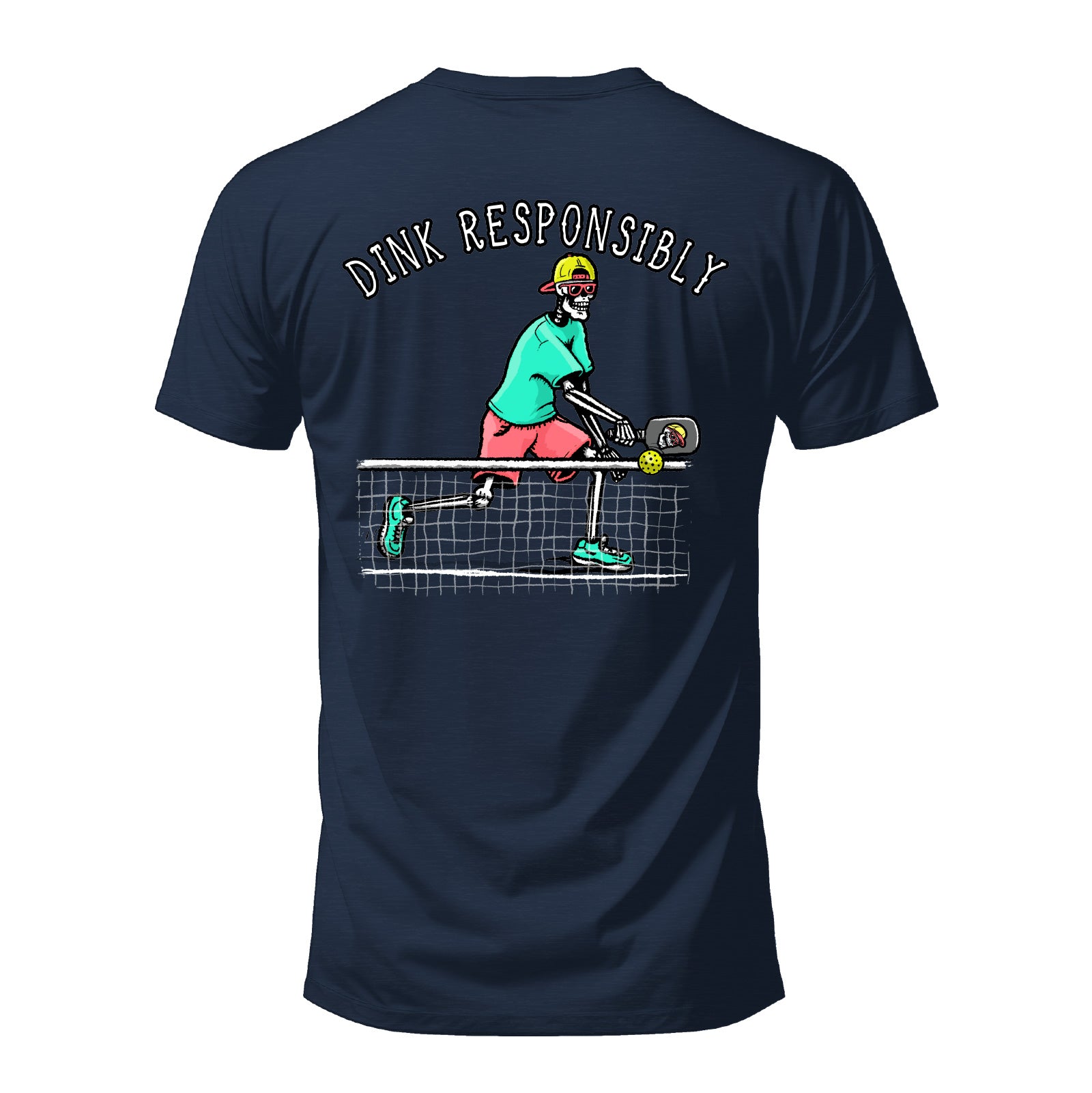 Salty Bones Dink Responsibly Pickleball Graphic T-Shirt