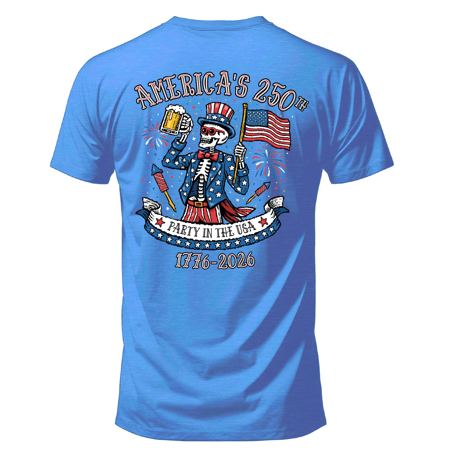 America's 250th Party in the USA 1776-2026 Patriotic USA Flag Graphic T-Shirt