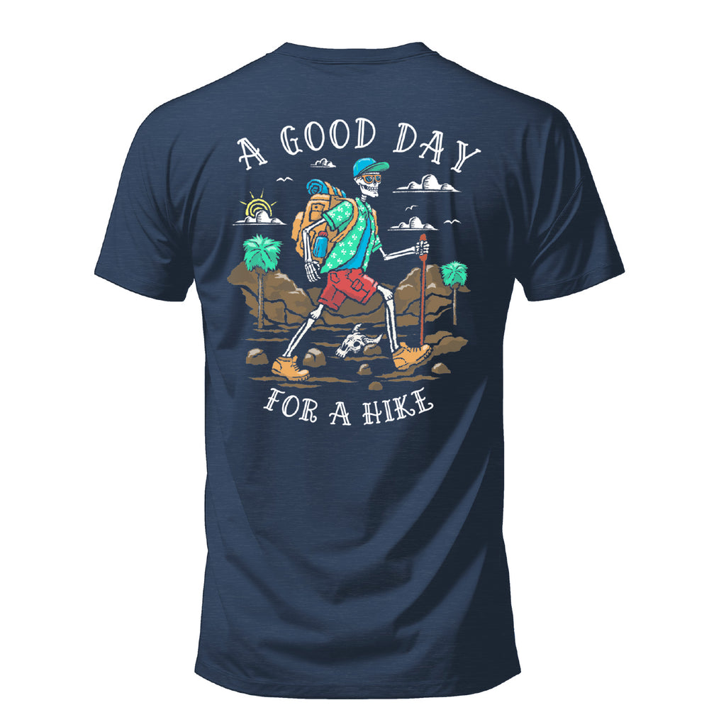 Salty Bones A Good Day for A Hike Outdoor Camping Adventure T-Shirt