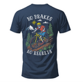 Salty Bones No Brakes No Regrets Mountain Bike Cycling T-Shirt