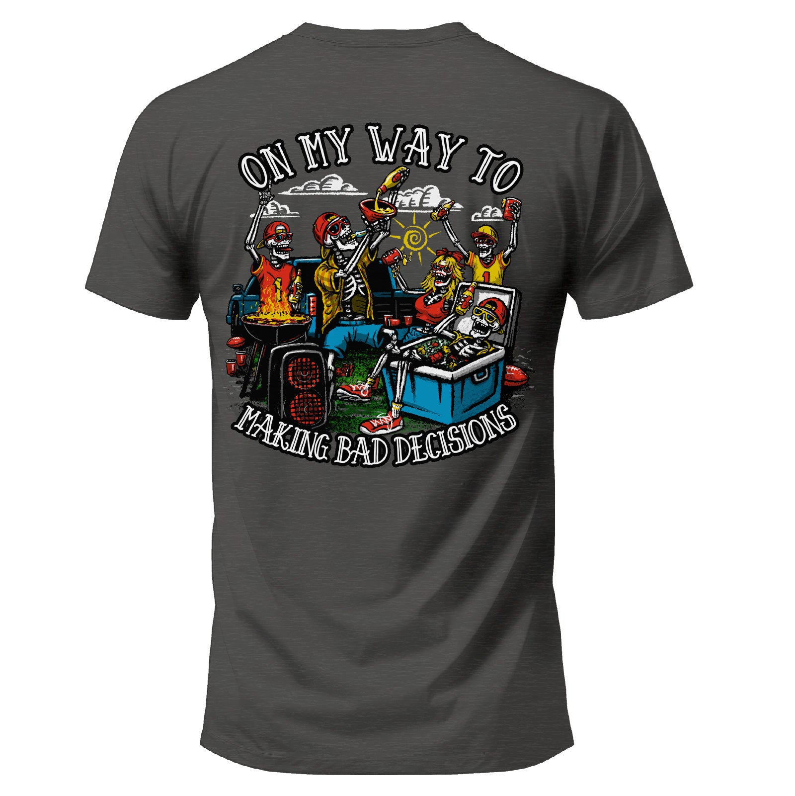 Tailgate Trouble Starts Here T-Shirt Set + Free Sticker – Discount