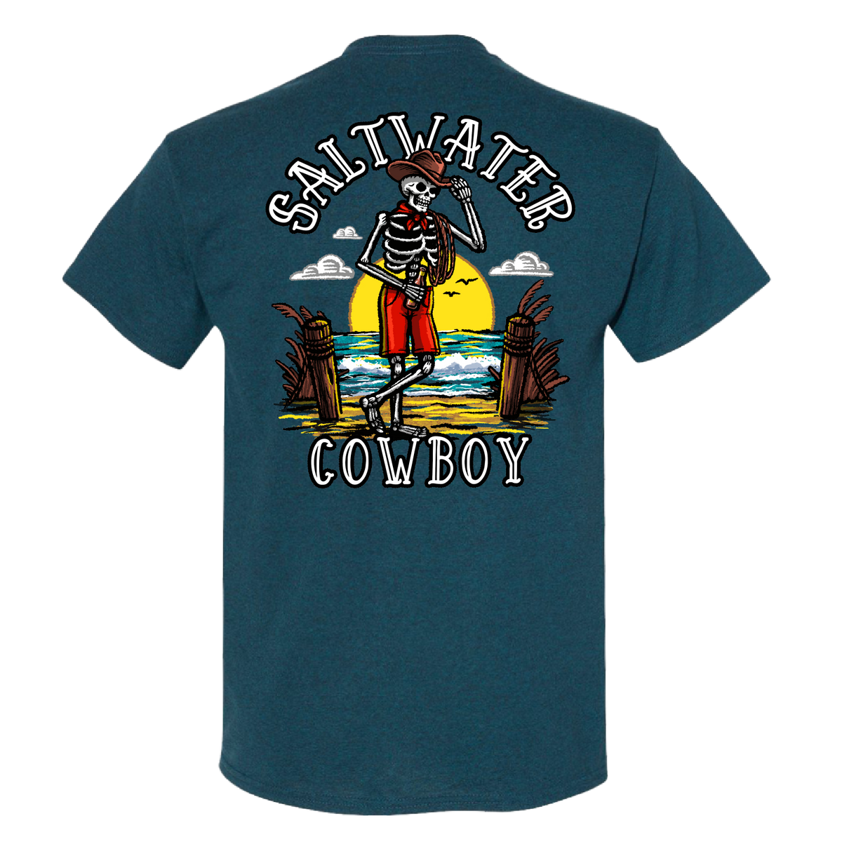 Saltwater Cowboy Beach Graphic T-Shirt
