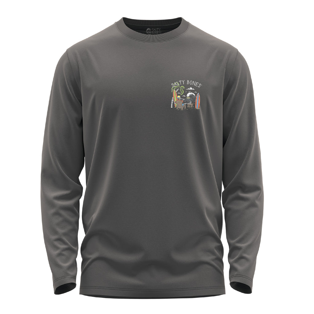 Salty Bones Another Day Another Wave Surfer Graphic Long Sleeve T-Shirt