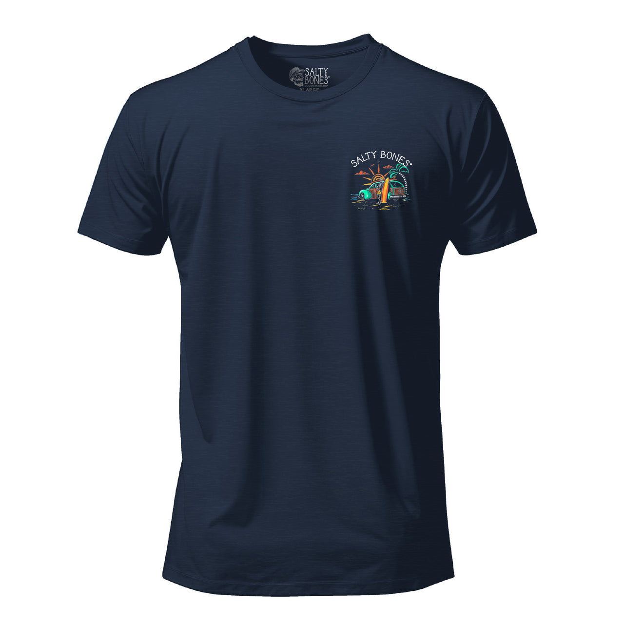Salty Bones Chasing Summer Woody Car Sunset Surfer T-Shirt