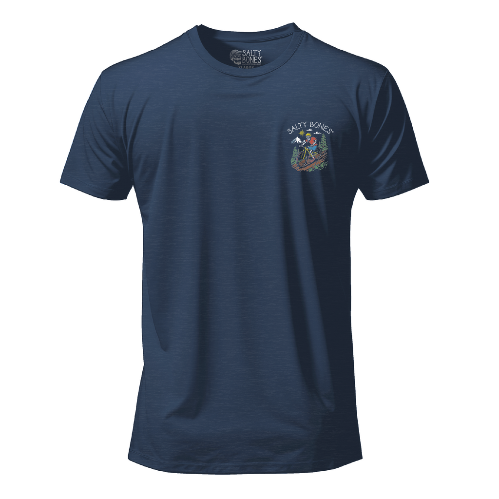 Salty Bones No Brakes No Regrets Mountain Bike Cycling T-Shirt