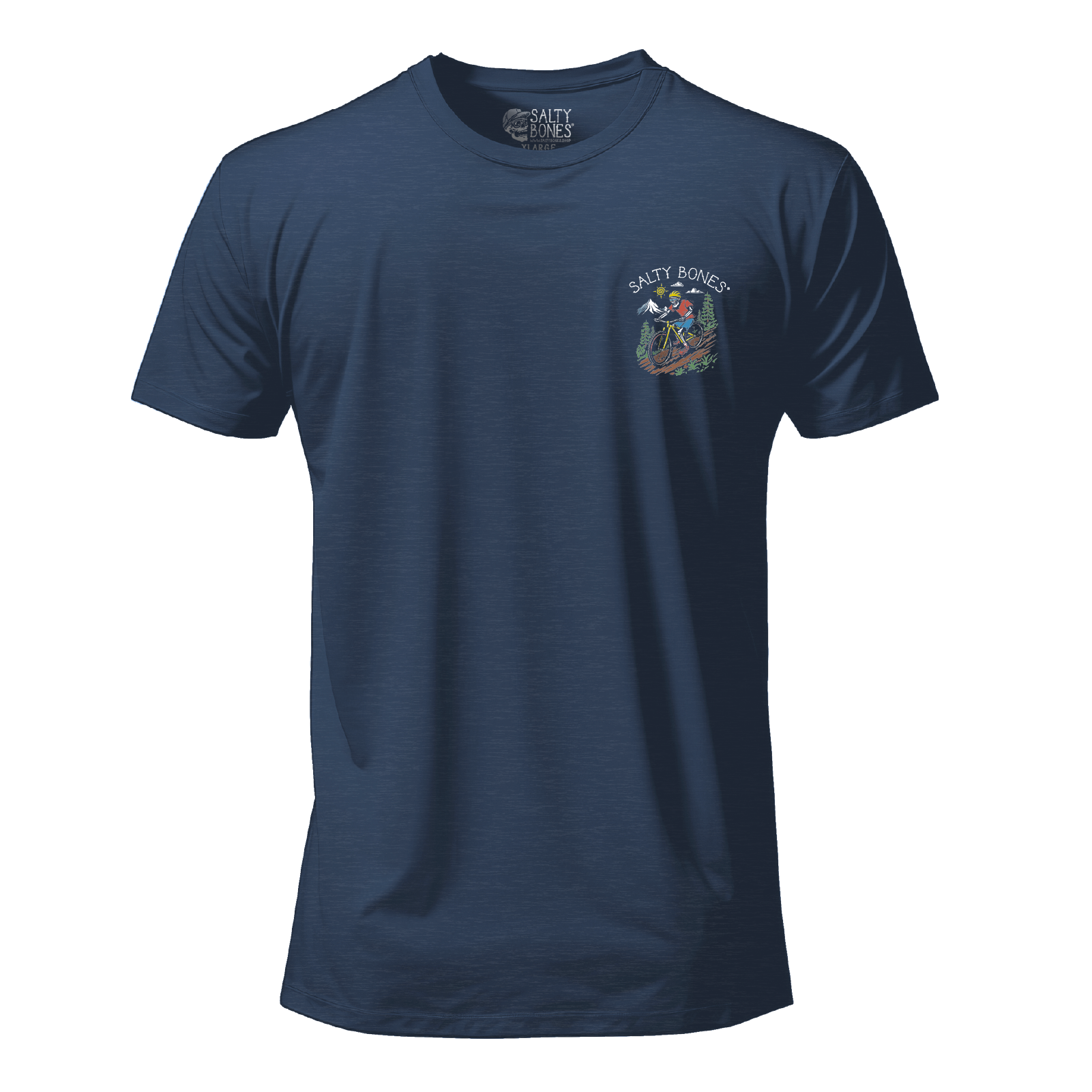 Salty Bones No Brakes No Regrets Mountain Bike Cycling T-Shirt