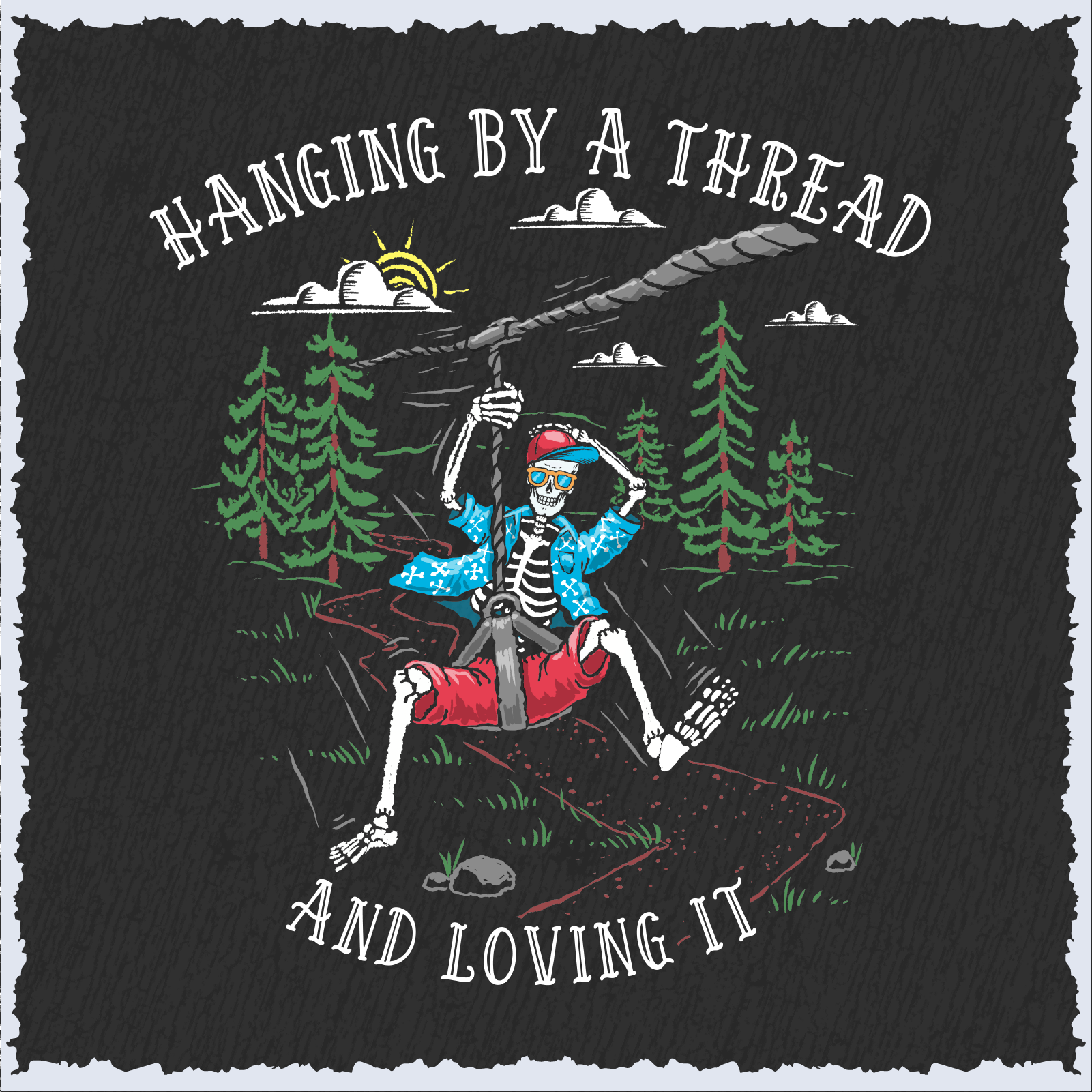 Salty Bones Zipline Outdoor Adventure T-Shirt