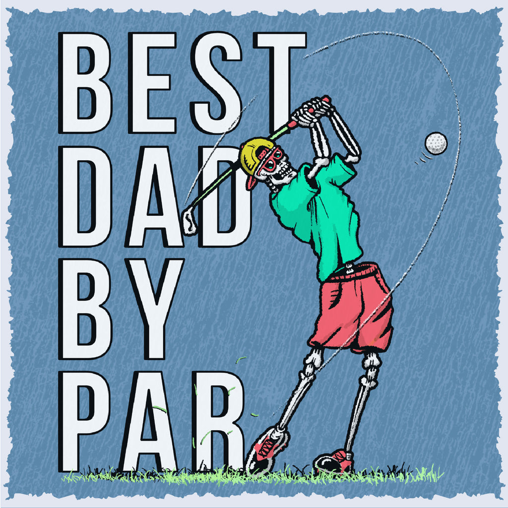 Salty Bones Best Dad by Par Golf Graphic T-Shirt