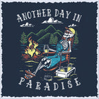Salty Bones Another Day in Paradise Campfire Mountain Adventure T-Shirt