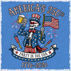 America's 250th Party in the USA 1776-2026 Patriotic USA Flag Graphic T-Shirt