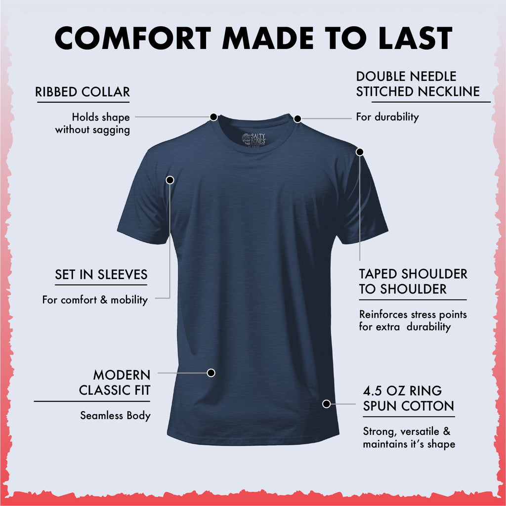 Salty Bones Comin' in Hot Surfer Ocean Wave Beach T-Shirt