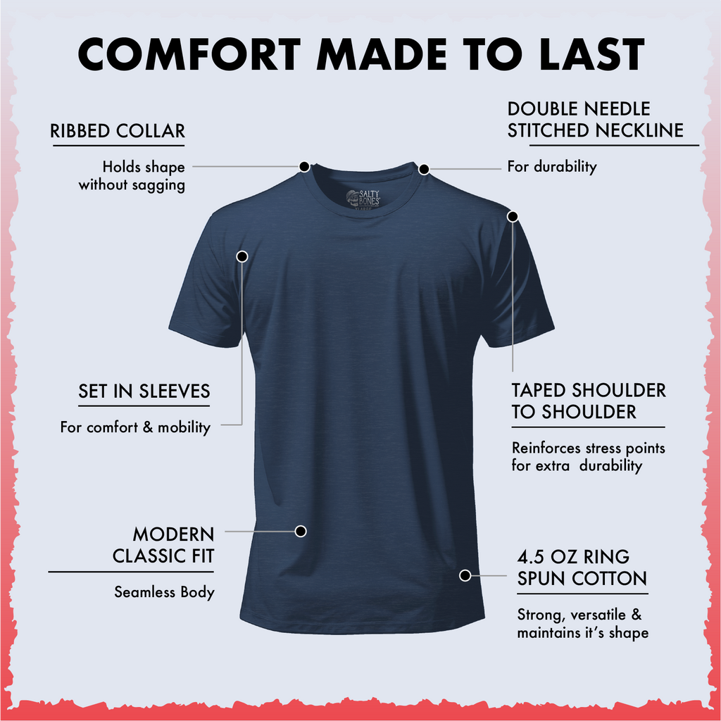 Salty Bones No Brakes No Regrets Mountain Bike Cycling T-Shirt