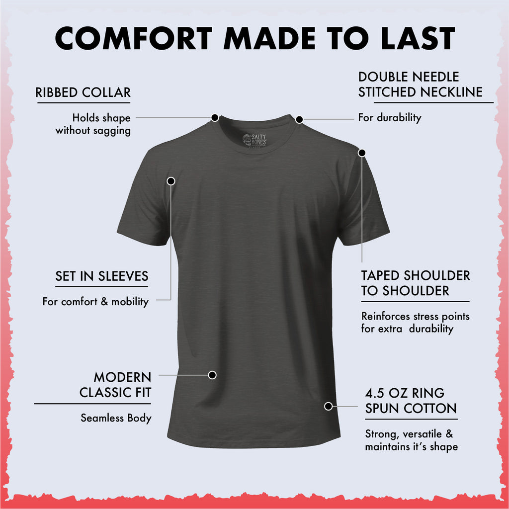 Salty Bones Comin’ in Hot Mountain Snowboarding Winter Ski T-shirt