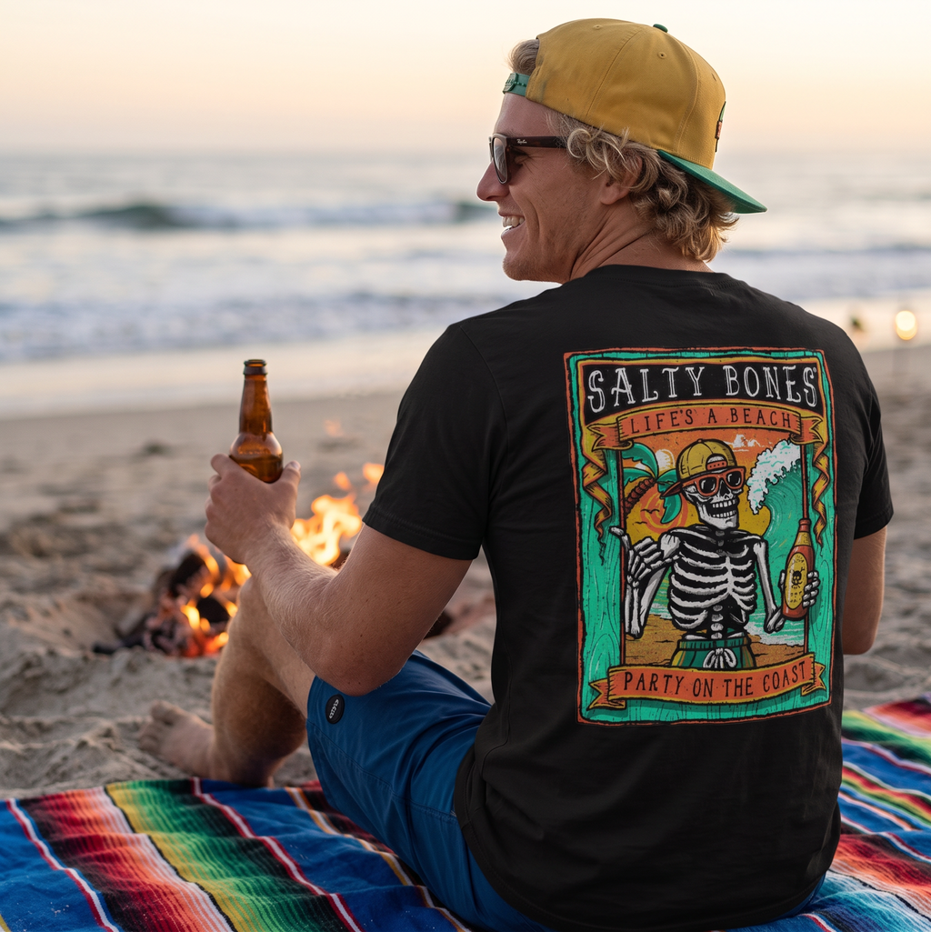 Life's A Beach Party On The Coast Graphic T-Shirt