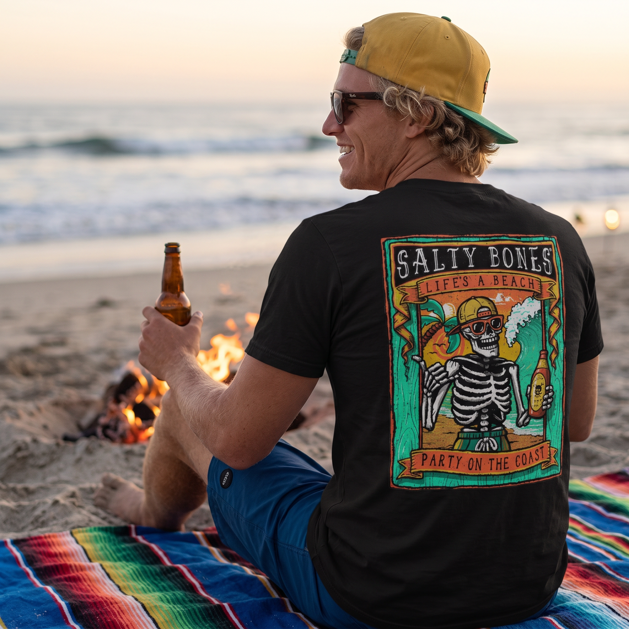 Life's A Beach Party On The Coast Graphic T-Shirt