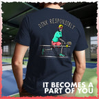 Salty Bones Dink Responsibly Pickleball Graphic T-Shirt