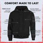 Salty Bones Born To Ride Forced To Work Motorcycle Biker Premium Blend Ringspun Graphic Hooded Sweatshirt