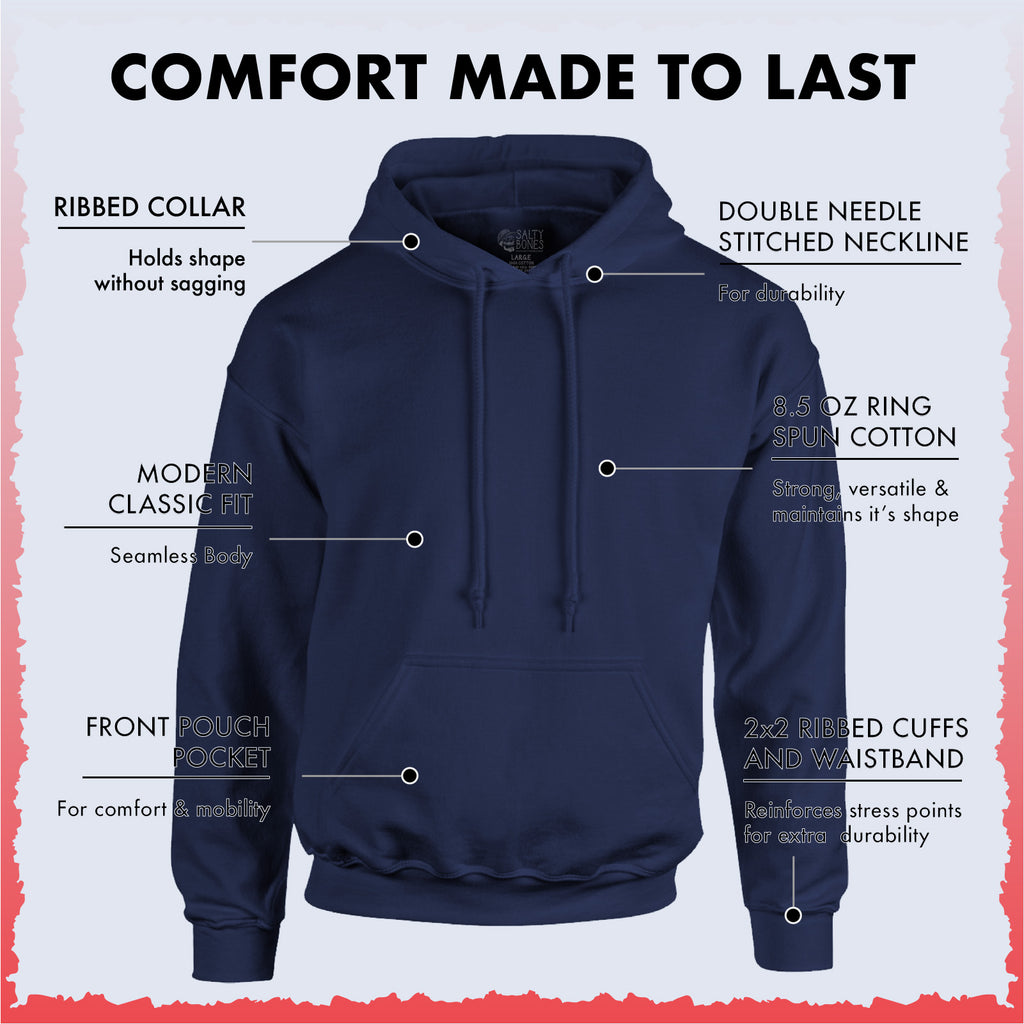 Salty Bones Ski Ya Later Snow Mountain Skiing Winter Sports Premium Blend Ringspun Graphic Hooded Sweatshirt