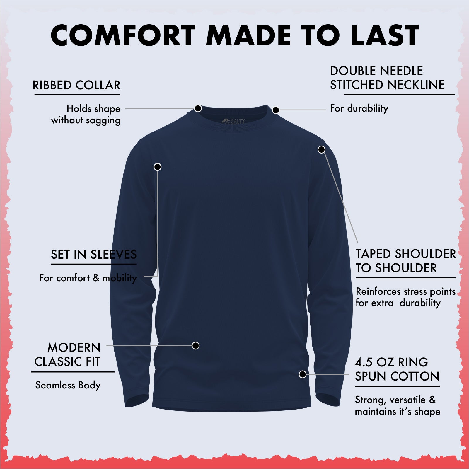 Salty Bones Ski Ya Later Snow Mountain Skiing Graphic Long Sleeve T-Shirt