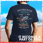 Salty Bones Life’s Much Better When You Dive Scuba Diving T-Shirt