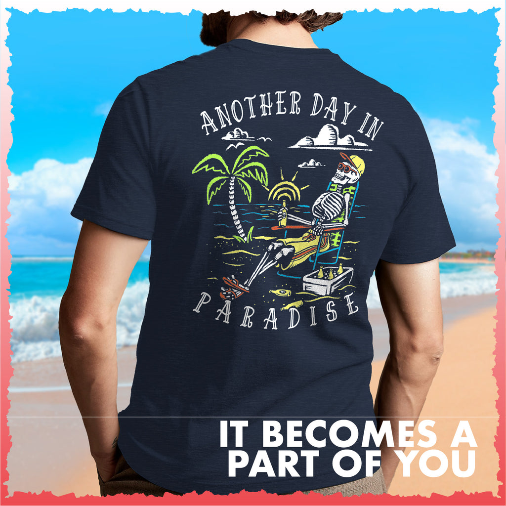Salty Bones Another Day In Paradise Tropical Beach T-Shirt