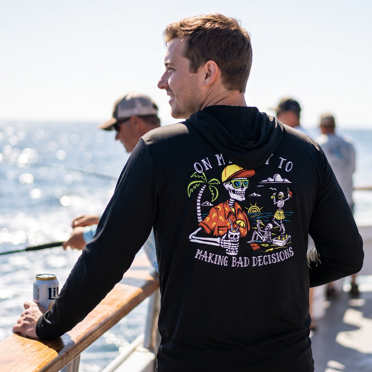 On My Way to Making Bad Decisions UPF 50 Sun Protection Hooded Long Sleeve Shirt