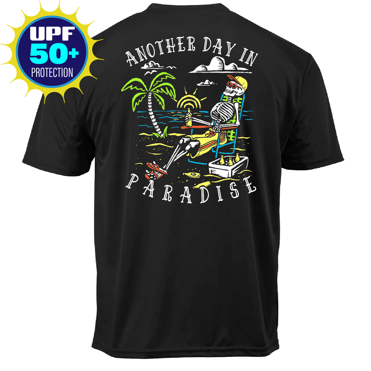 Another Day in Paradise Tropical Beach UPF 50 Sun Protection Short Sleeve T-Shirt
