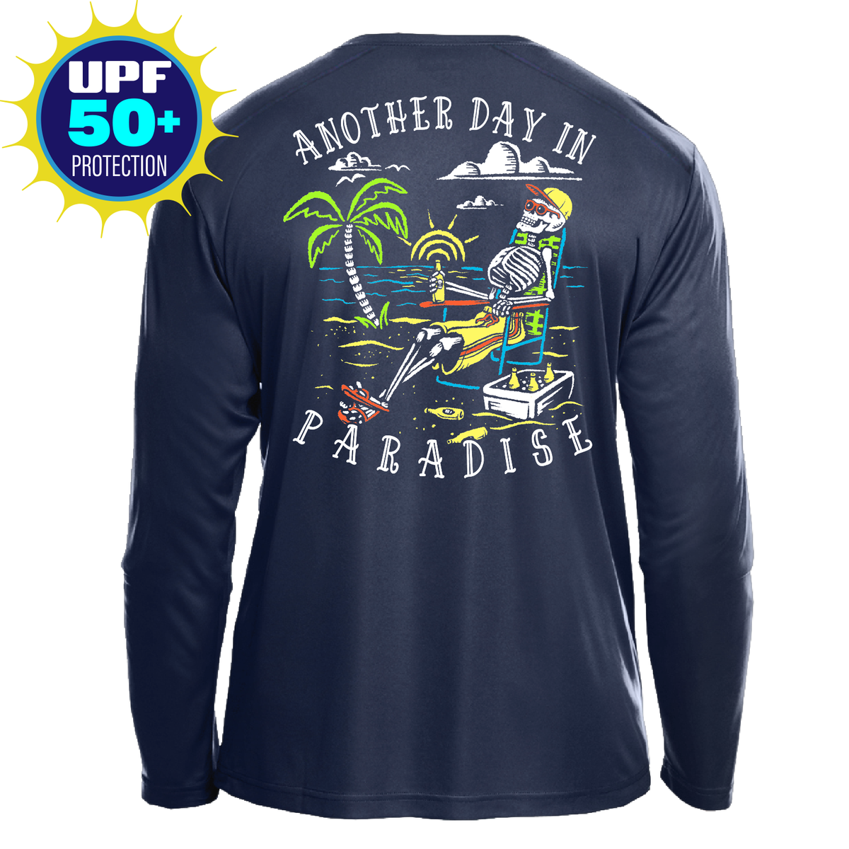 Another Day in Paradise Tropical Beach UPF 50 Sun Protection Long Sleeve Shirt