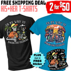 Two Designs Same Bad Decisions T-Shirt Set + Free Sticker – Discount Applied at Checkout
